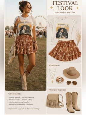 Zach Bryan Graphic Tee Official Merch Country Concert Western Festival Shirt L